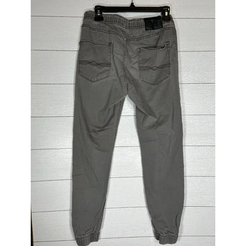 Levi Denizen Mens 28x27 Joggers Grey Pants Elastic Waist Drawstring Slim Taper